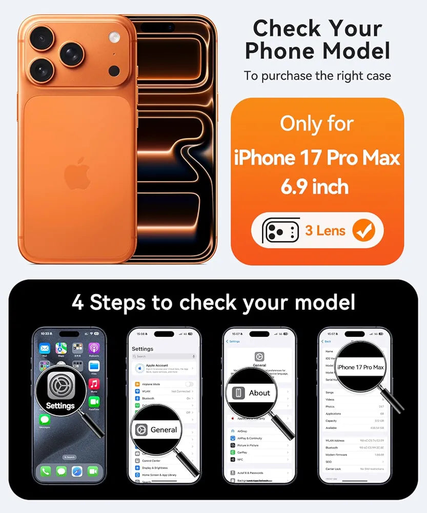 CANSHN Funda Magnética para iPhone 17 Pro MAX, con 360° Rotación Soporte, [Camera Control] Compatible con MagSafe, [Protección Total de La Cámara] Carcasa Fondo Mate Translúcido, Rosa Vivo