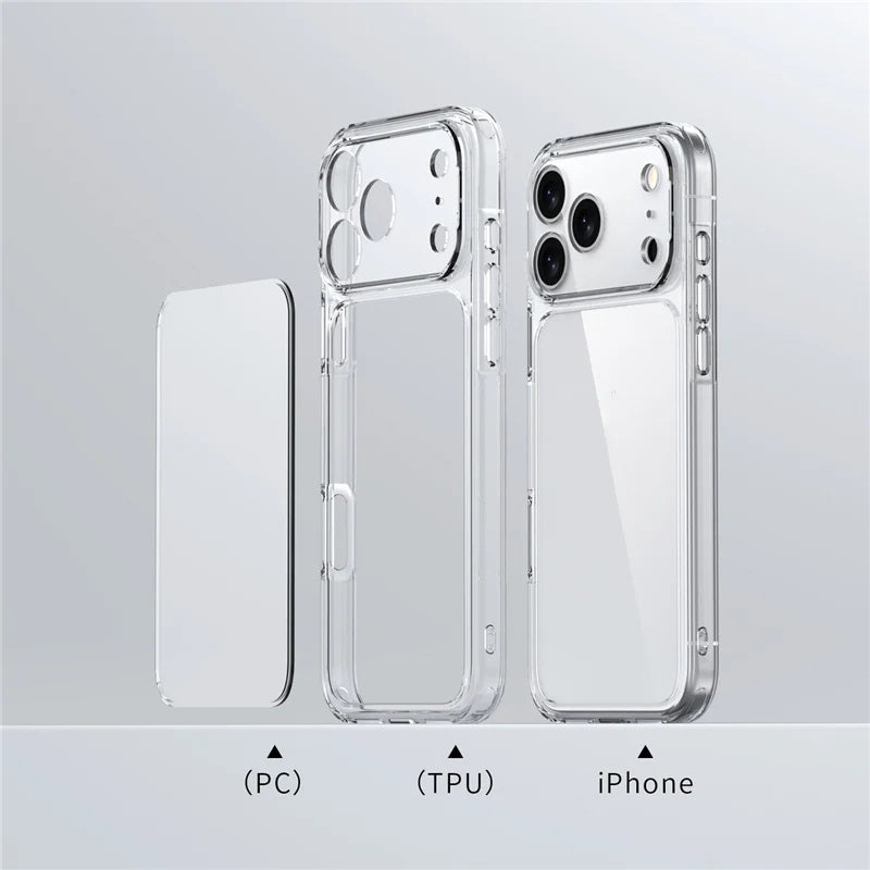 Capa Protetora Transparente Luxuosa para iPhone 17