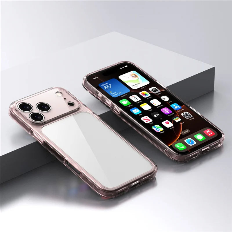 Capa Protetora Transparente Luxuosa para iPhone 17