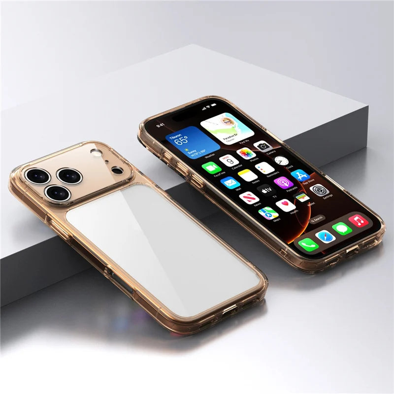 Capa Protetora Transparente Luxuosa para iPhone 17
